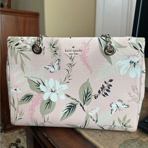 Kate Spade Pink and Green Floral Shoulder Bag